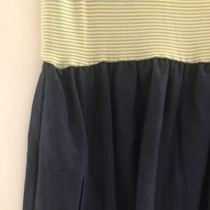 SUMMER NAVY DENIM & STRIPES SKIRT/DRESS